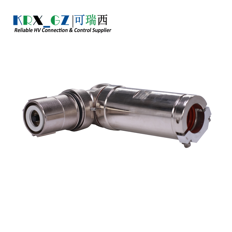 High Voltage Connector 1 Pin 500A HVIL Shield Cable Right Angle Metal Plug X Key 120mm² Cable