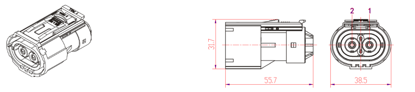 60A/1500V Plastic Plug