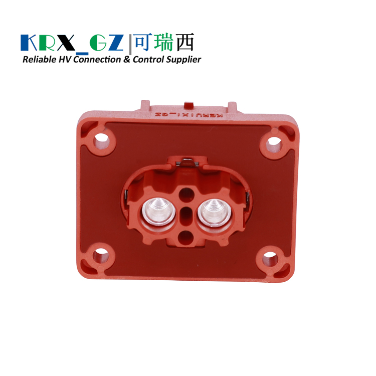 High Voltage HVIL EV connector OBC Motor Inverter 2 Pin 35A Plastic Socket Waterproof For 6.0mm² Shield Cable