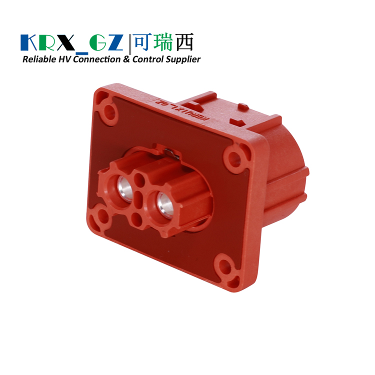 High Voltage HVIL EV connector OBC Motor Inverter 2 Pin 35A Plastic Socket Waterproof For 6.0mm² Shield Cable