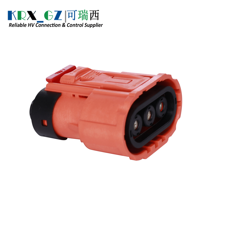 High Voltage Energy Storage HVIL Connector Waterproof IP67 3 Pole DC electrical plugs For 4.0mm² Shield Wire