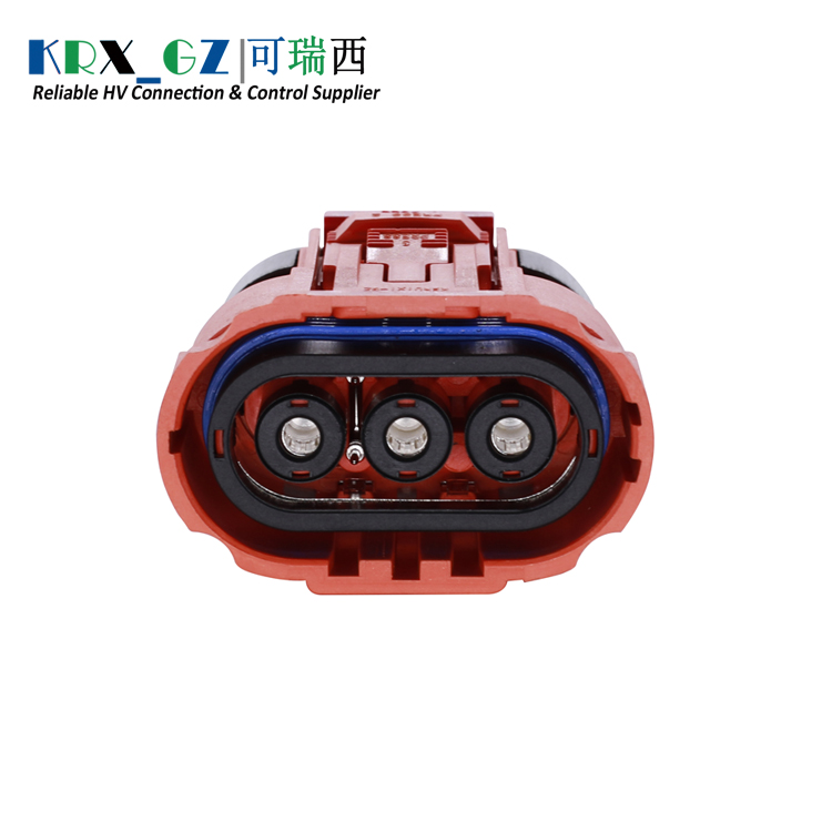 High Voltage Energy Storage HVIL Connector Waterproof IP67 3 Pole DC electrical plugs For 4.0mm² Shield Wire
