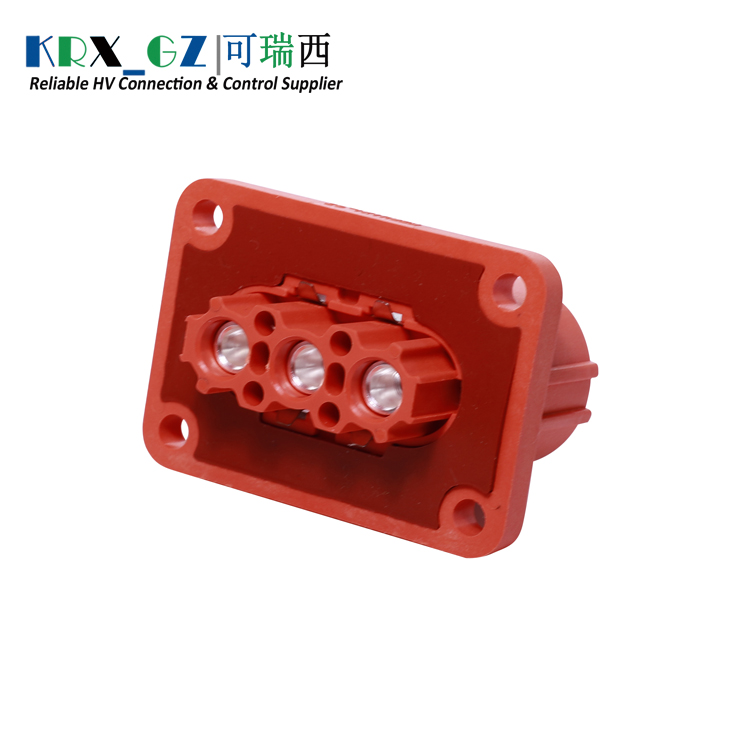 High Voltage Electrical Cable Connector HV 3Pin 60A Plastic Plug Socket IP67 Waterproof HVIL For Shield Cable
