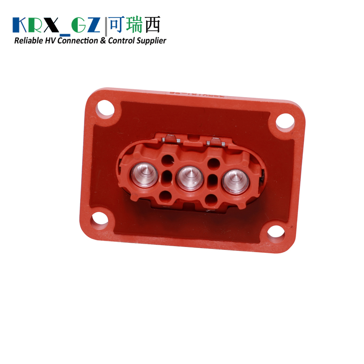 High Voltage Electrical Cable Connector HV 3Pin 60A Plastic Plug Socket IP67 Waterproof HVIL For Shield Cable