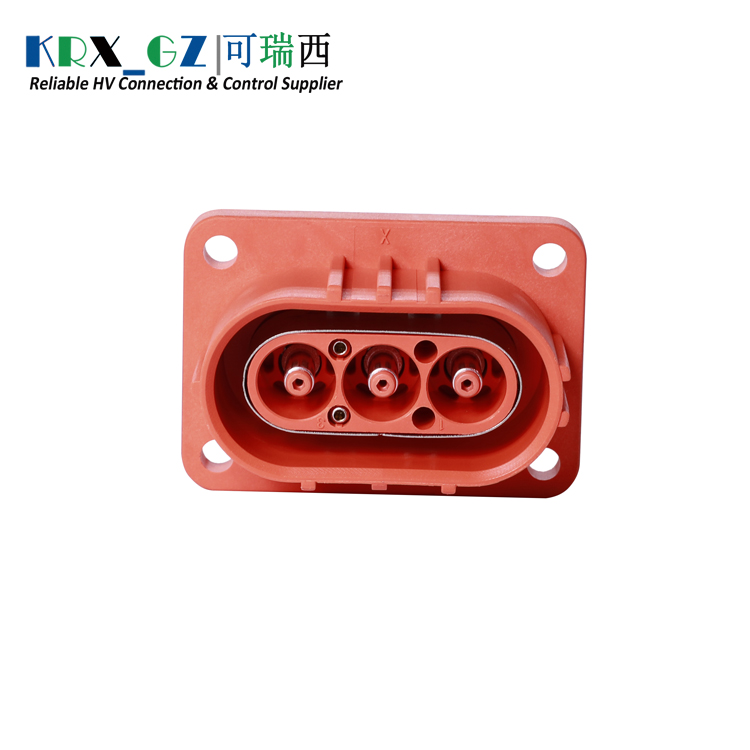 High Voltage Electrical Cable Connector HV 3Pin 60A Plastic Plug Socket IP67 Waterproof HVIL For Shield Cable