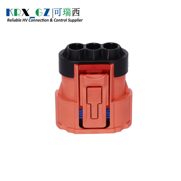 High Voltage Electrical Cable Connector HV 3Pin 60A Plastic Plug Socket IP67 Waterproof HVIL For Shield Cable