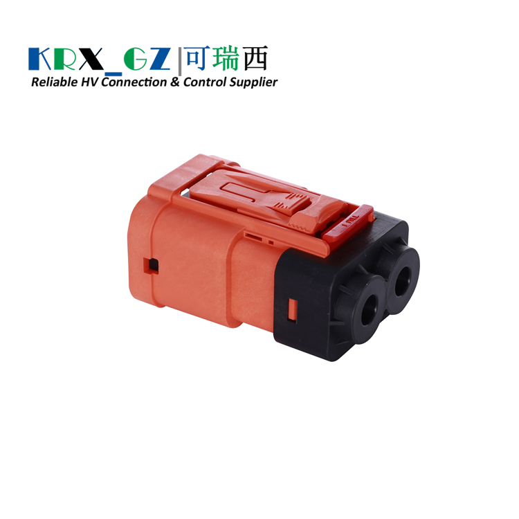 Hybrid & Electric Mobility High-Voltage Interlock Connector 2 Pole 120A HV Plastic Plug IP67 Shield Cable