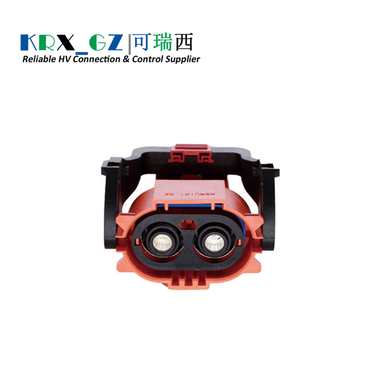 High Voltage Plastic Connector 2 Pin 120A/150A/200A HVIL Straight Plug IP67 For 25 mm²/35 mm²/50mm² Cable