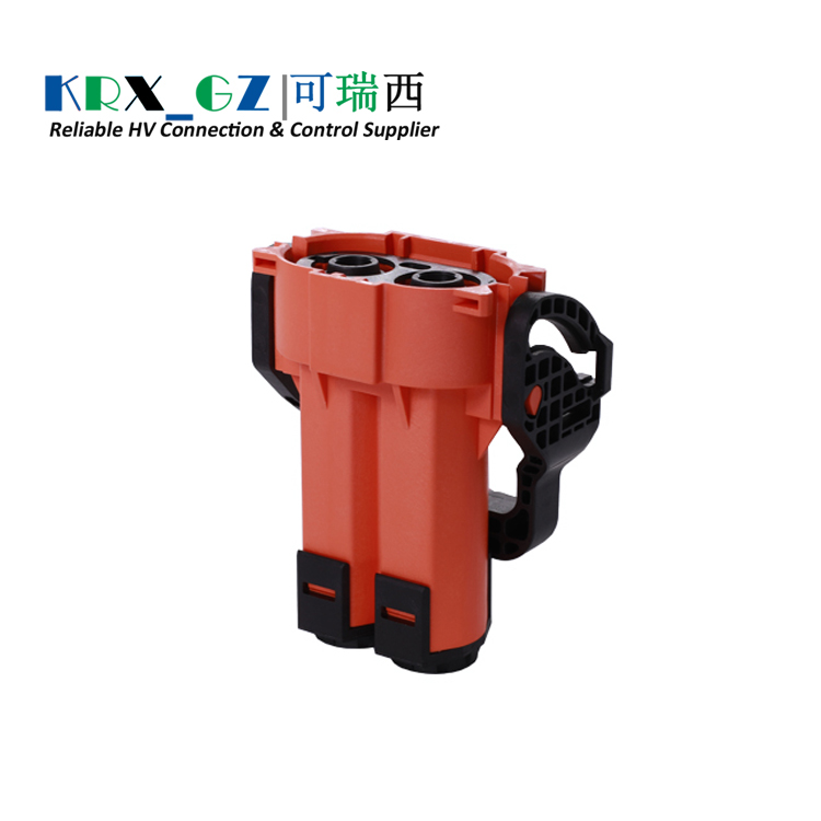 High Voltage Plastic Connector 2 Pin 120A/150A/200A HVIL Straight Plug IP67 For 25 mm²/35 mm²/50mm² Cable