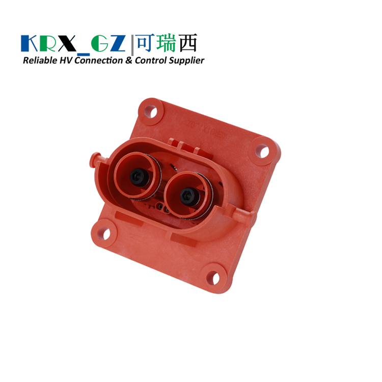 High Voltage Busbar Socket Connector 2 Pin Plastic Receptacle IP67 X Coded With Shield Cable 200A