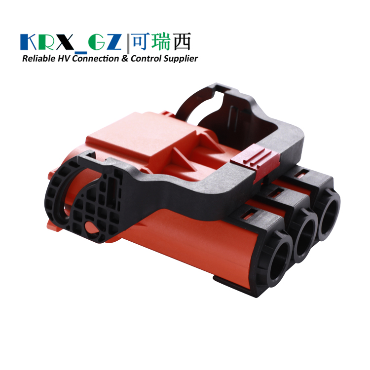 High Voltage Interlock (HVIL) Connectors 3 Pin High Current Plastic Plug 200A X Key 50mm² Shield Cable