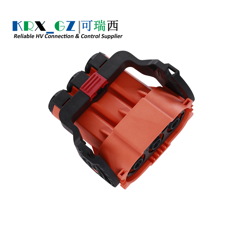 High Voltage Interlock (HVIL) Connectors 3 Pin High Current Plastic Plug 200A X Key 50mm² Shield Cable