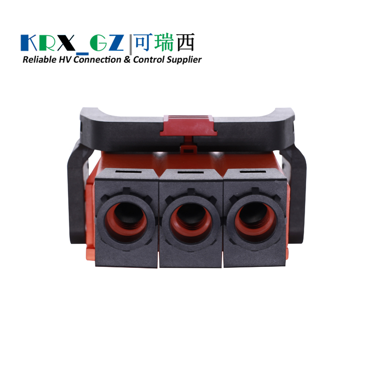 High Voltage Interlock (HVIL) Connectors 3 Pin High Current Plastic Plug 200A X Key 50mm² Shield Cable