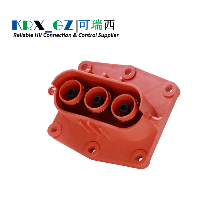 HV Cable Connector HVIL Busbar Plastic Socket 200A 3 Pole 150A/35 mm² Shield Cable IP67 EV Automotive