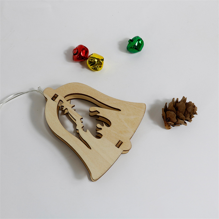 2025 New design fashion laser christmas ornament christmas tree wood decoration