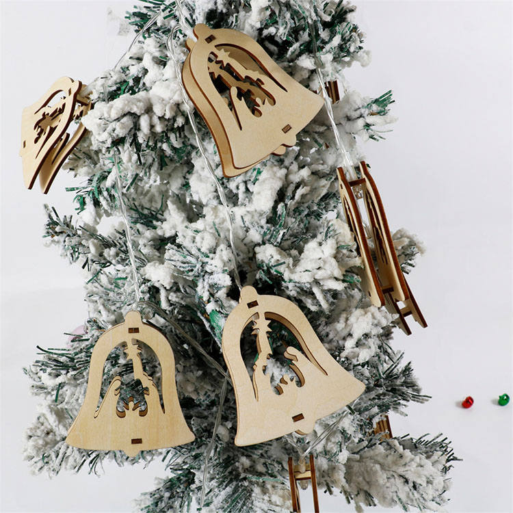 2025 New design fashion laser christmas ornament christmas tree wood decoration