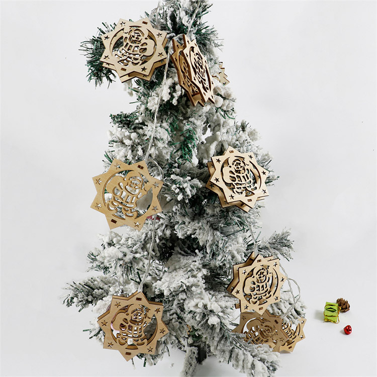 Christmas ornament kit DIY 3D wooden Christmas ornaments with Light