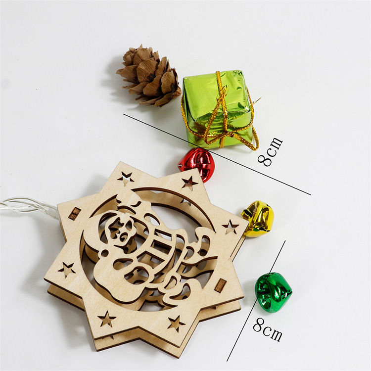 Christmas ornament kit DIY 3D wooden Christmas ornaments with Light