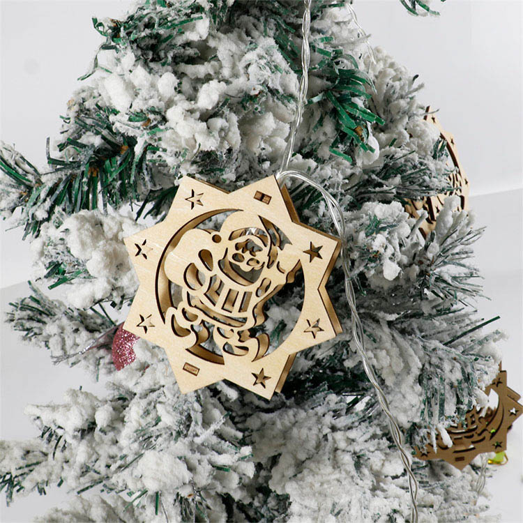 Christmas ornament kit DIY 3D wooden Christmas ornaments with Light