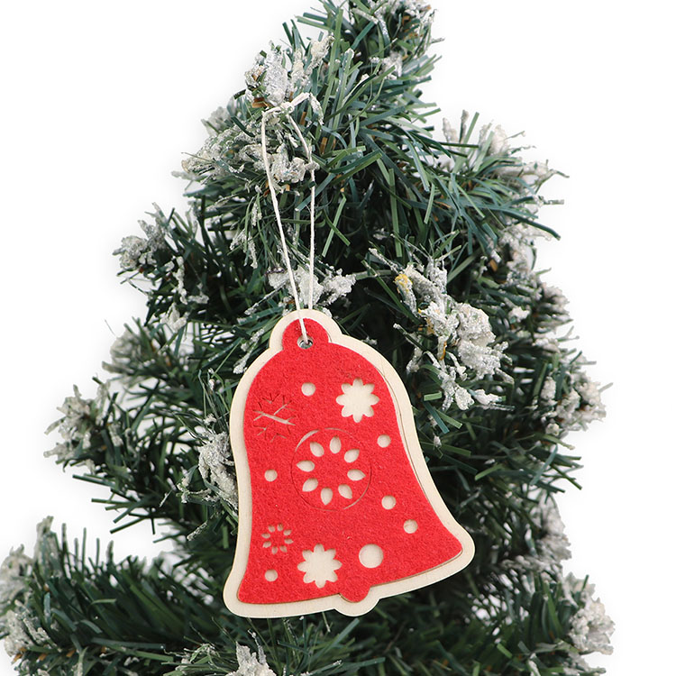 Wooden Christmas Pendants Christmas Tree Decoration Felt Ornaments For 2025 Christmas