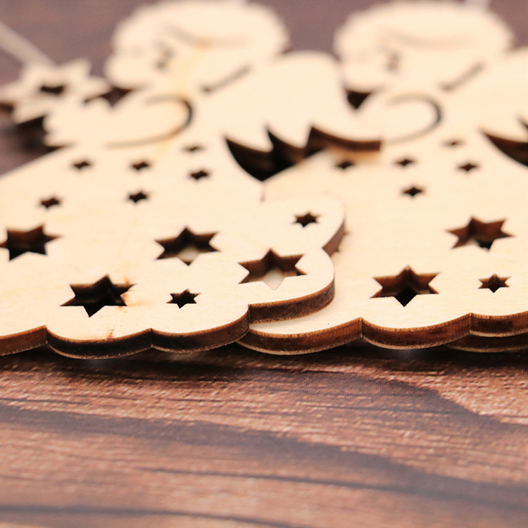 Christmas Ornament Kit Wooden Angel Christmas Pendants For Christmas Tree Decoration