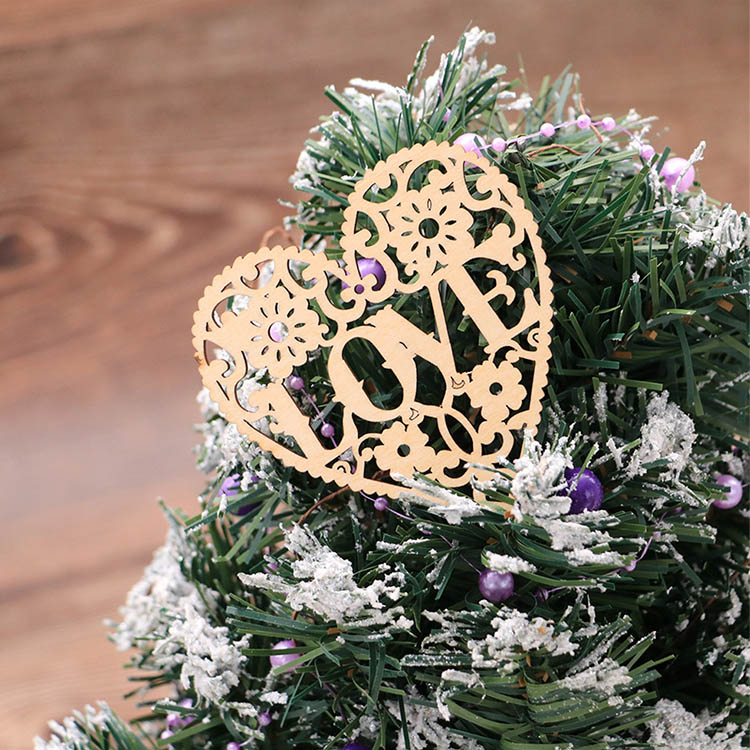 Christmas Ornament Manufacturers Natural Wooden Christmas Tree Pendant