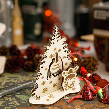 2025 New design Christmas gift wooden Christmas card postcard