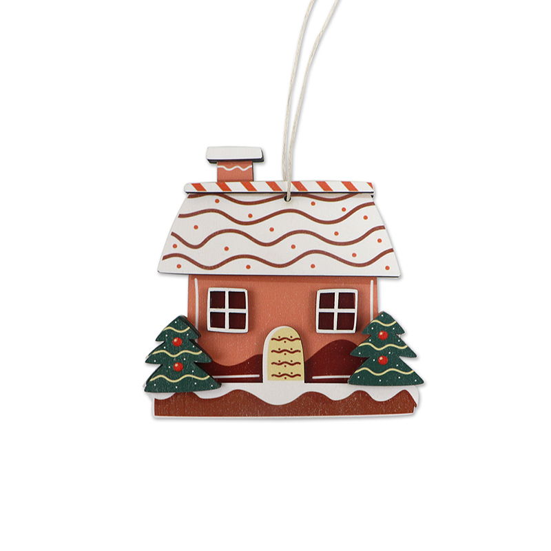 2024 New design Christmas decoration wooden Christmas tree pendant