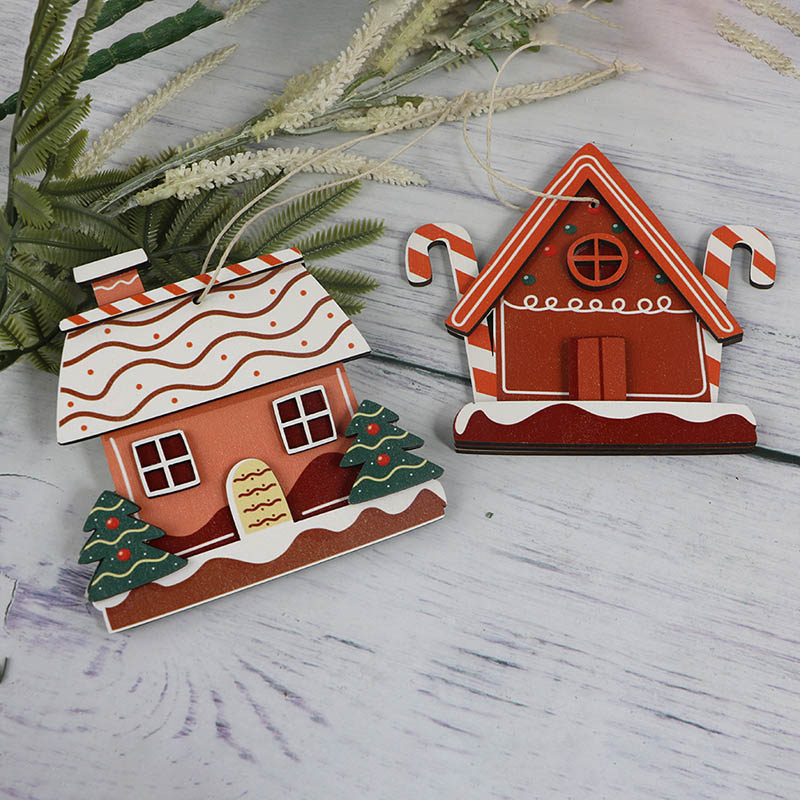 2024 New design Christmas decoration wooden Christmas tree pendant