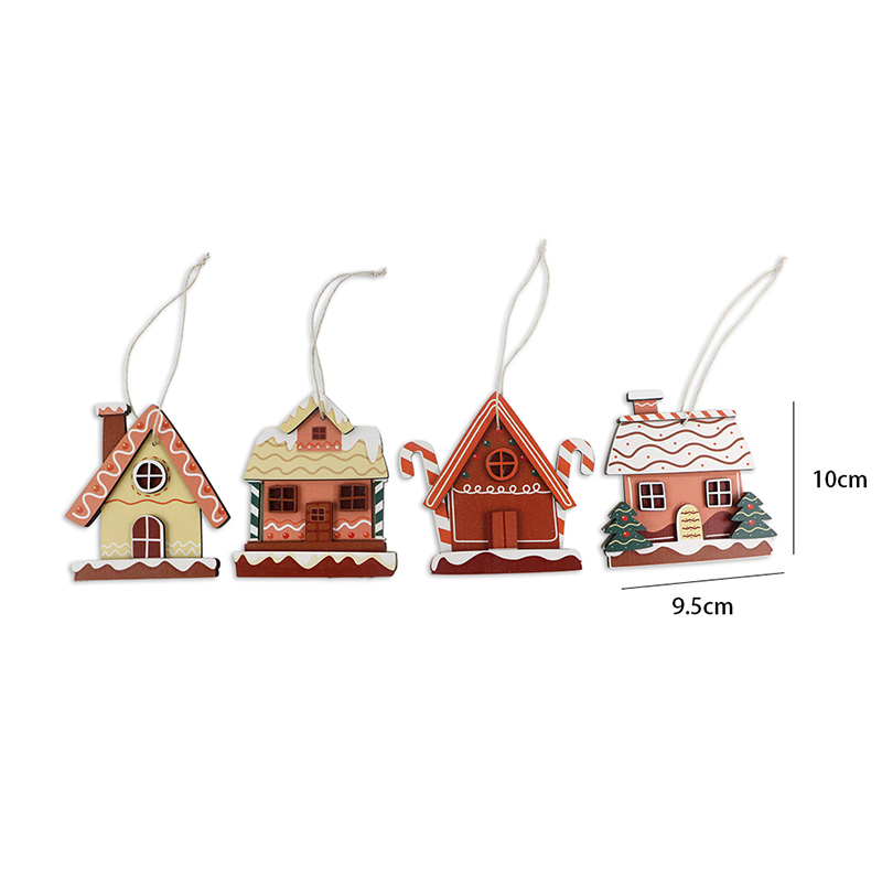 Creative wholesale Christmas decoration wood laser cut Christmas tree pendants