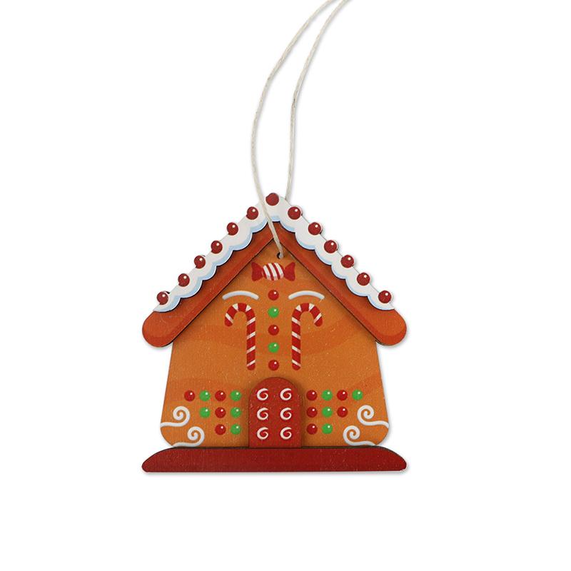 2025 UV print wooden Christmas tree pendant Christmas decoration