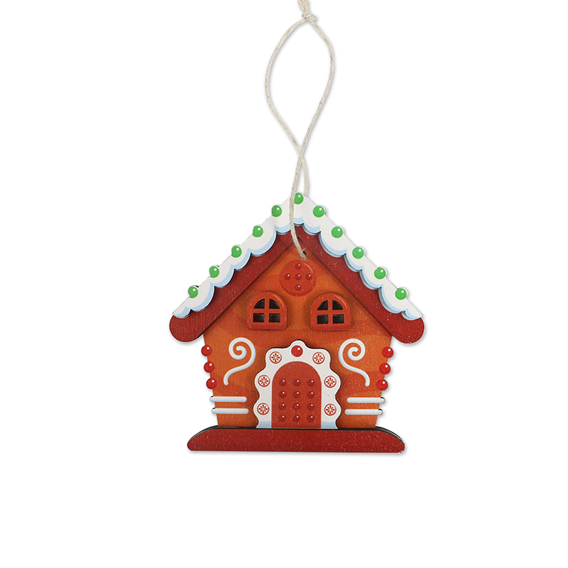 Custom design of laser cut wooden Christmas tree pendant Christmas holiday decoration