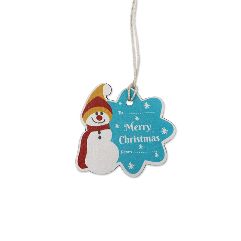 2025 New design UV print Christmas wooden Christmas tree decoration pendant