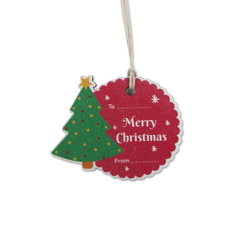 New trend laser-cut wooden Christmas tree pendants for Christmas decorations