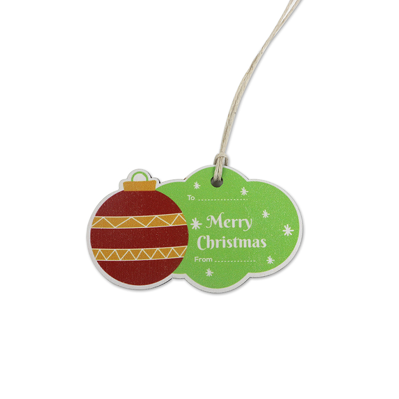 Newly designed wooden laser-cut Christmas tree pendant tags Christmas gift