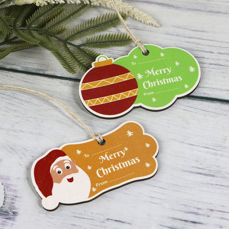 Creative crafts Universal Print Christmas pendants decorate plywood Christmas labels