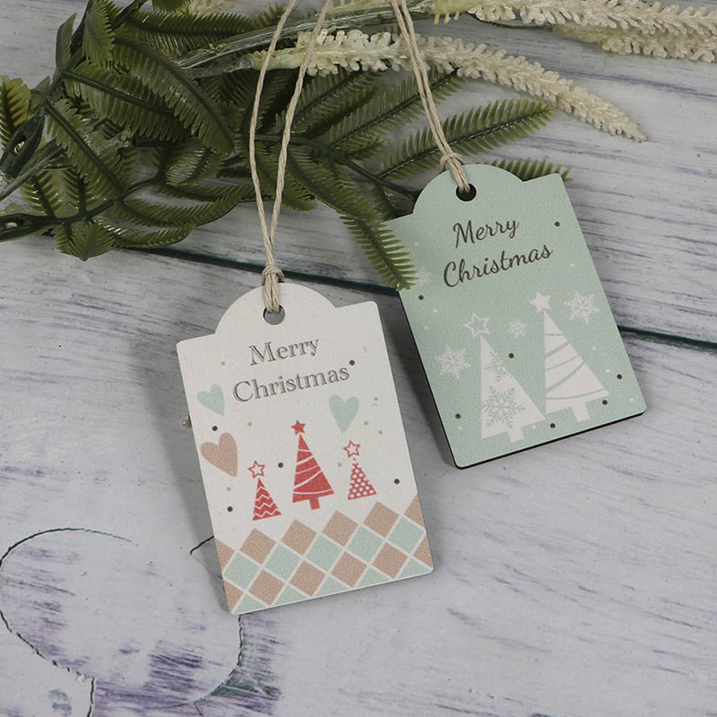 2025 Factory Direct wooden creative laser-cut Christmas tag Christmas gift decoration