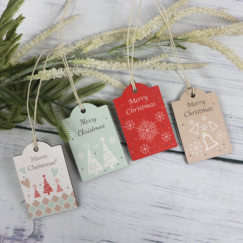 2025 Factory Direct wooden creative laser-cut Christmas tag Christmas gift decoration