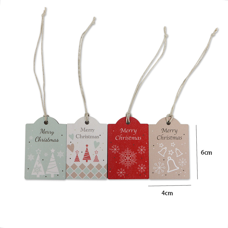 2025 Factory Direct wooden creative laser-cut Christmas tag Christmas gift decoration