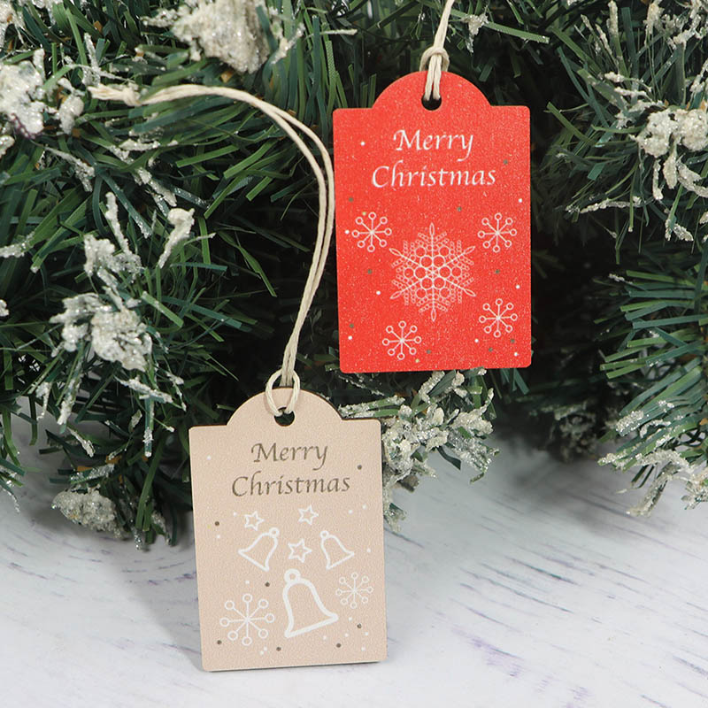 2025 Custom Christmas wooden Christmas tree decorations Christmas gift tags