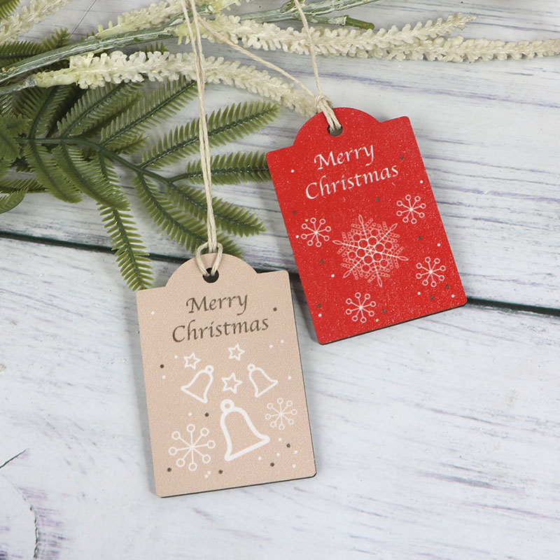 2025 Custom Christmas wooden Christmas tree decorations Christmas gift tags