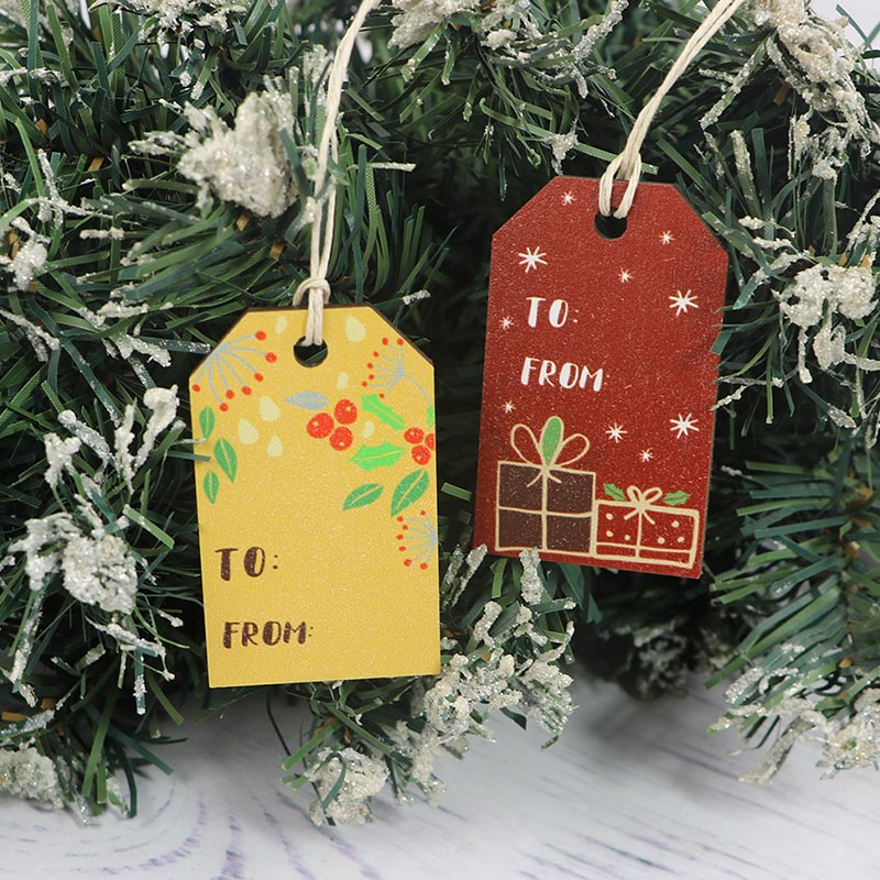 Wholesale personalized Christmas tree pendants wooden Christmas gift tags