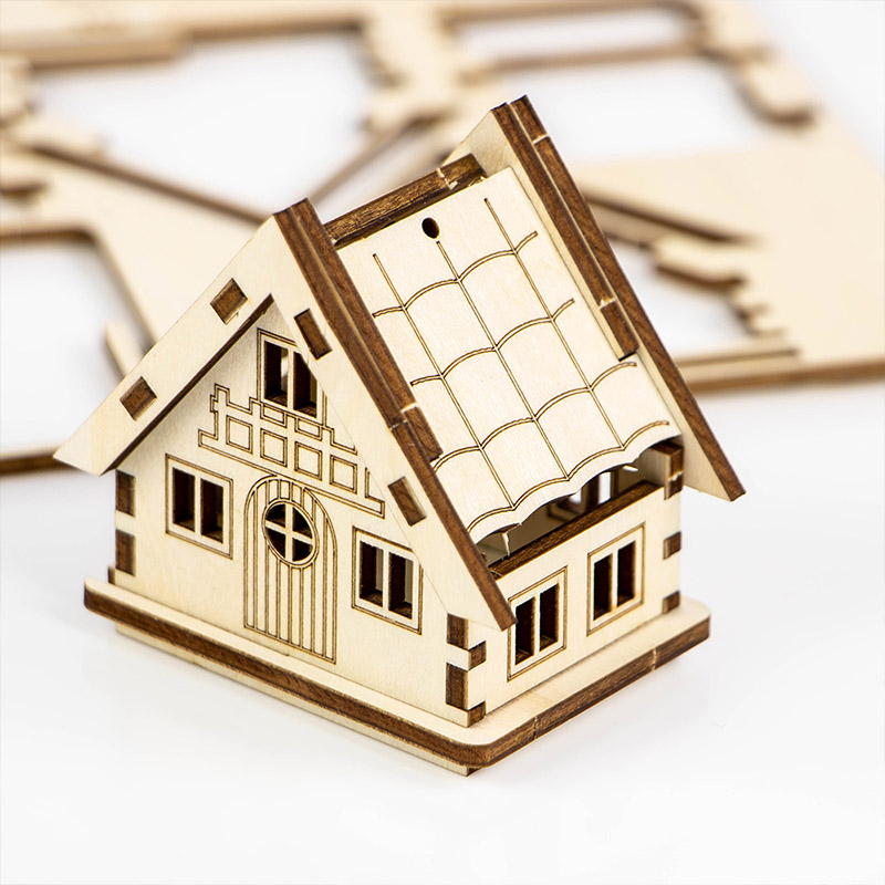 Laser cut wholesale wooden Christmas tree pendants for Christmas decorations