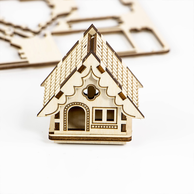 New design popular Christmas decoration wooden Christmas tree pendant puzzle