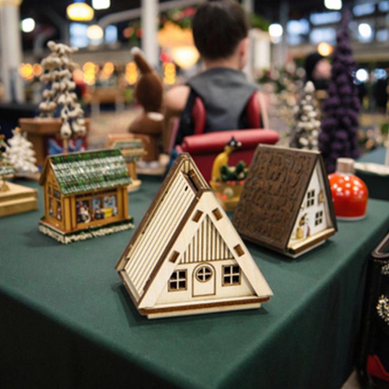 OEM&ODM laser cut wood Christmas pendant Christmas decoration