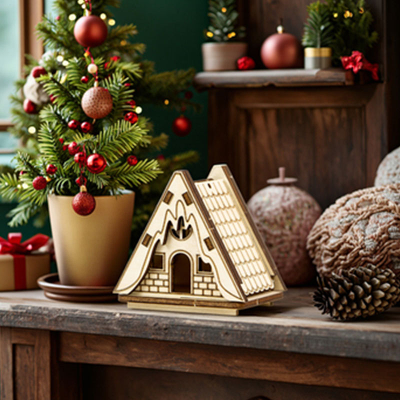 Factory straight wholesale creative wooden Christmas pendants for Christmas tree decorations