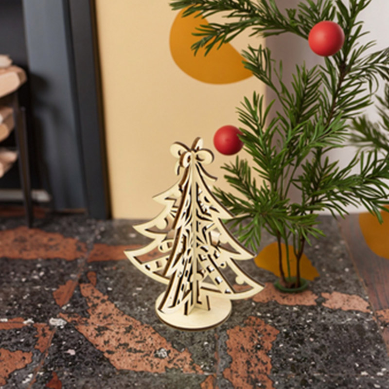 OEM&ODM services Custom wooden Christmas tree decorations