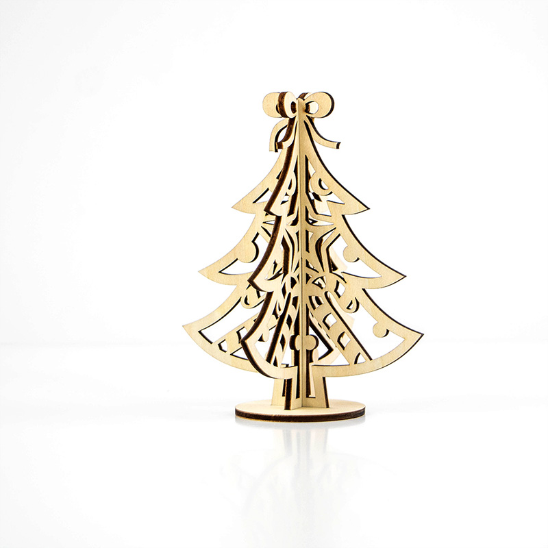 OEM&ODM services Custom wooden Christmas tree decorations
