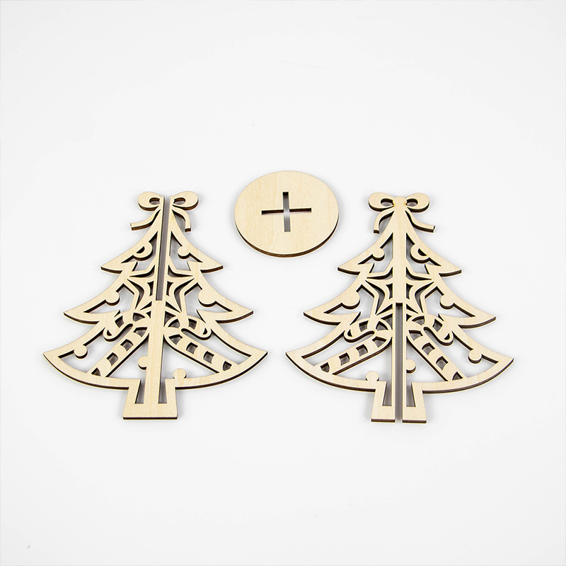 OEM&ODM services Custom wooden Christmas tree decorations