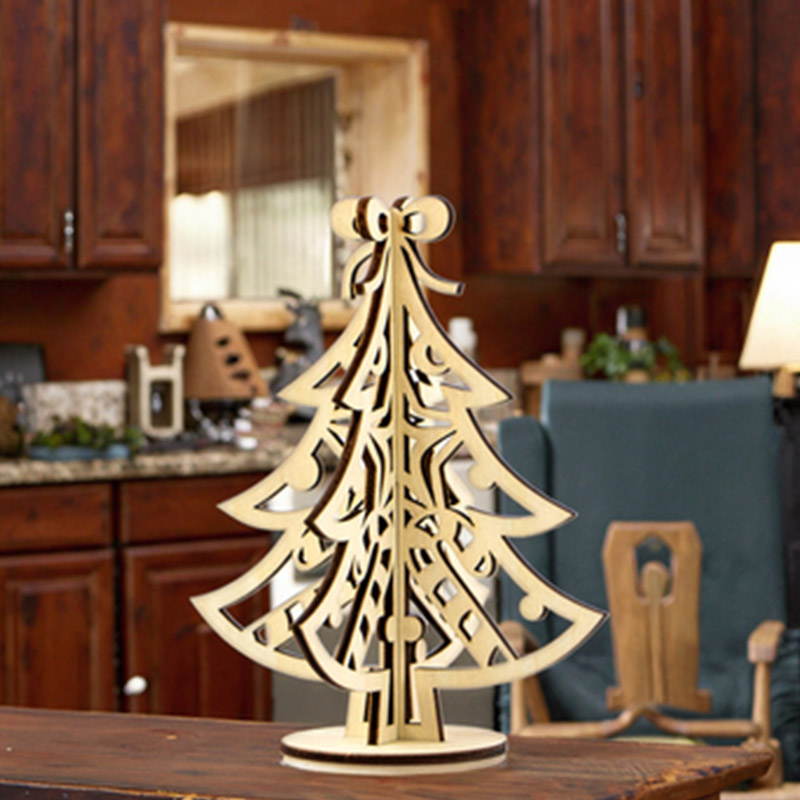 OEM&ODM services Custom wooden Christmas tree decorations